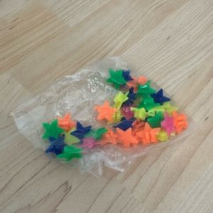 Multicolor star plastic clips